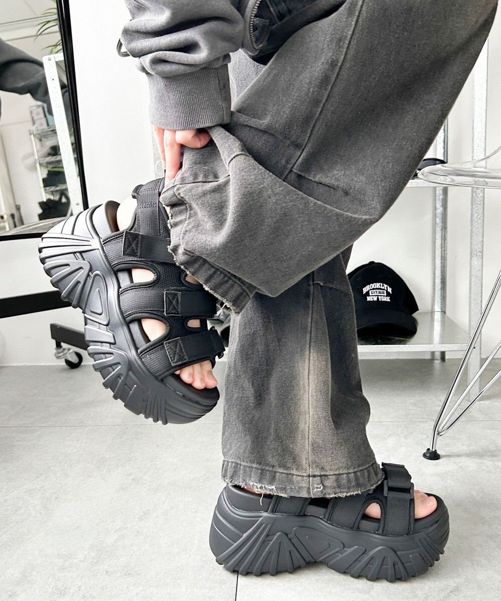 WEGO 厚底ベルトスポーツサンダル 