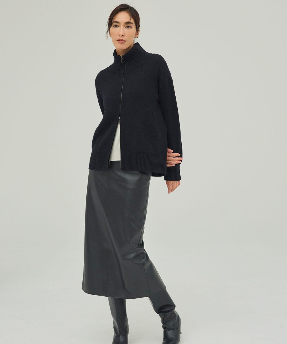 ICB L 【新色追加】ソフトカシミヤミックス ニットトラックジャケット 