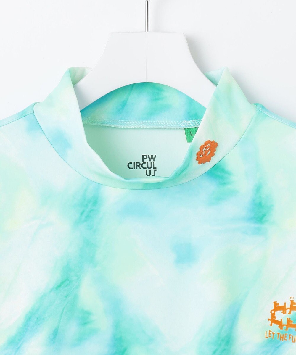 PW CIRCULUS 【吸水速乾 / UV遮蔽率99.5%  UVカット / ストレッチ】【MEN】タイダイ柄モックネックT ゴルフ 