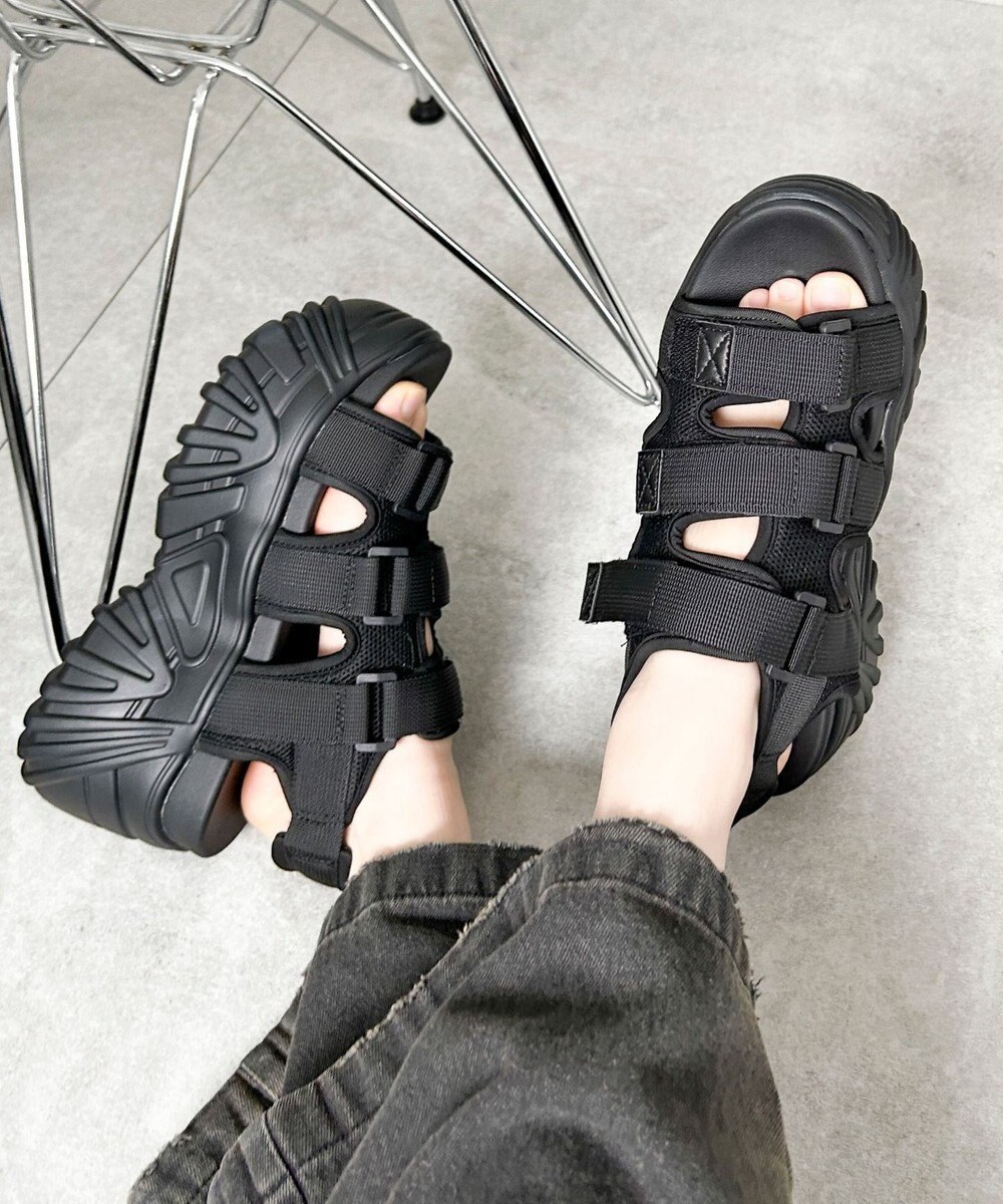 WEGO 厚底ベルトスポーツサンダル 