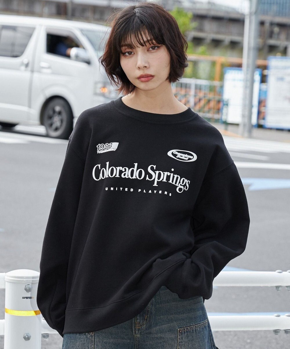 WEGO 【ユニセックス着用ITEM/裏起毛/SMLサイズ展開】リラックスフィットゲームロゴプルオーバー 