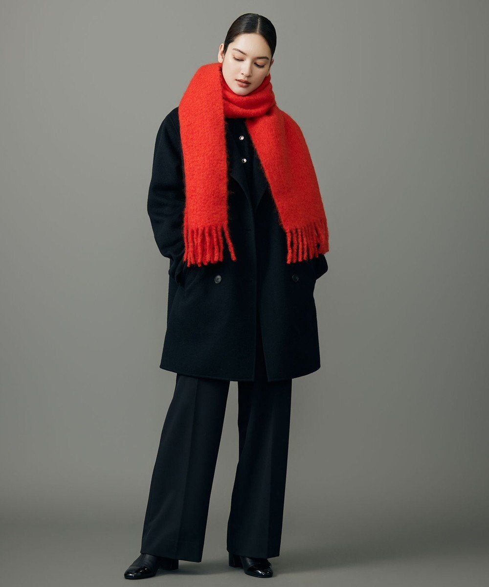 自由区 L 【19号サイズまで展開・カタログ掲載】TRギャバ裏起毛ワイド パンツ 