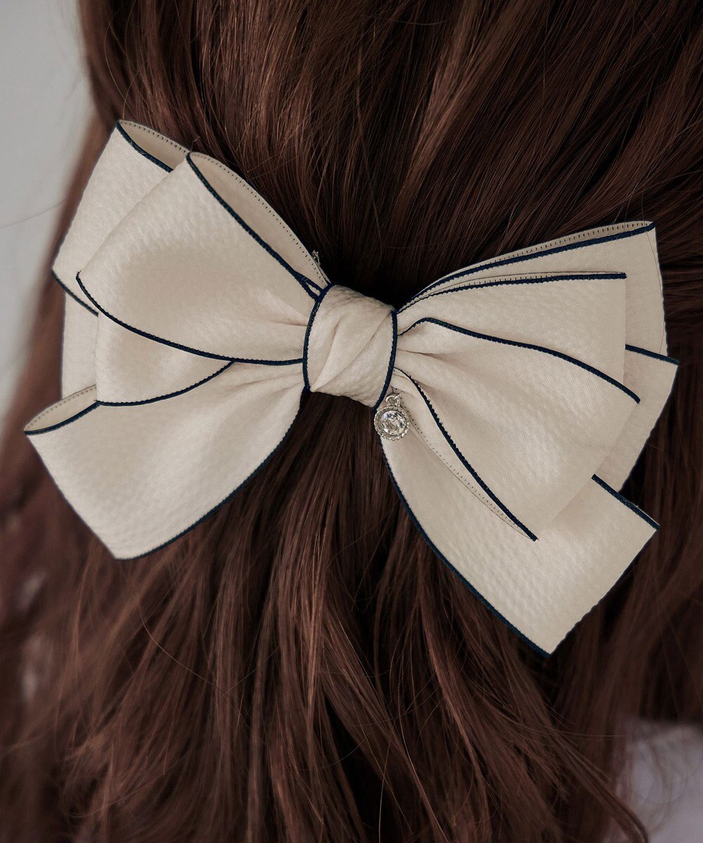 Tiaclasse 配色リボンバレッタ 