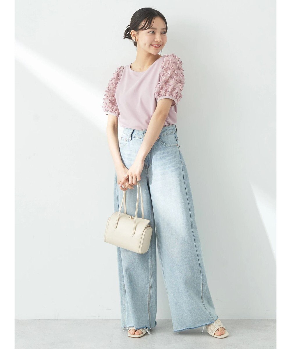 earth music&ecology リボンスリーブプルオーバー 