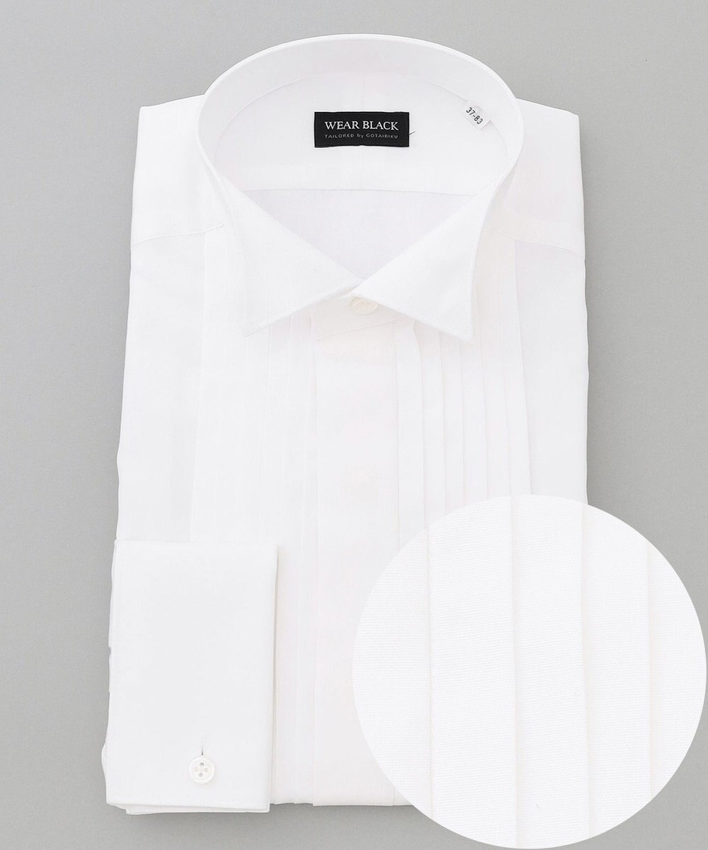 GOTAIRIKU 【WEAR BLACK】ブザム比翼ウィングカラー ドレスシャツ 