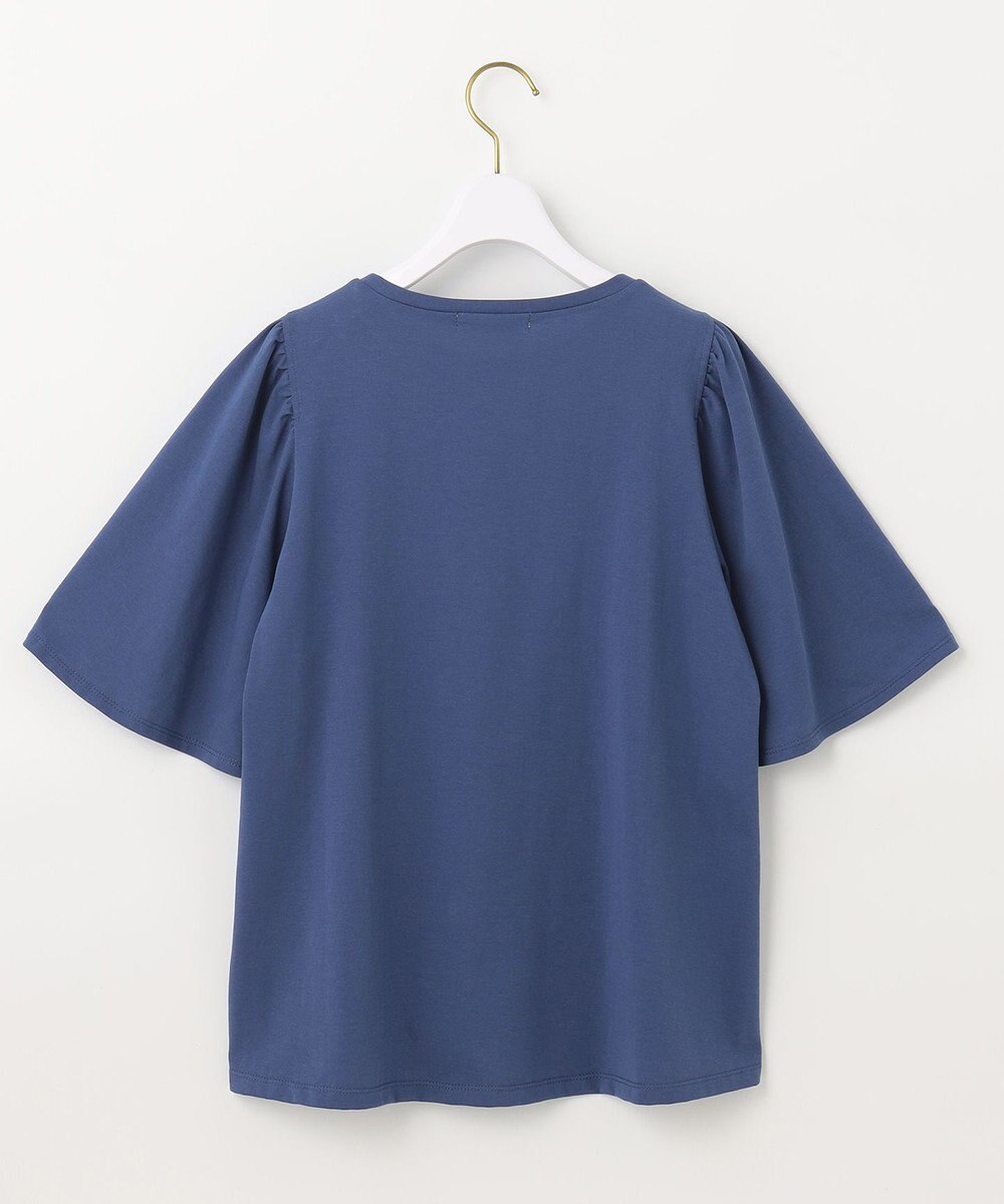 ANY SIS 【UVケア】プレーティングジャージー フレアスリーブ カットソー 