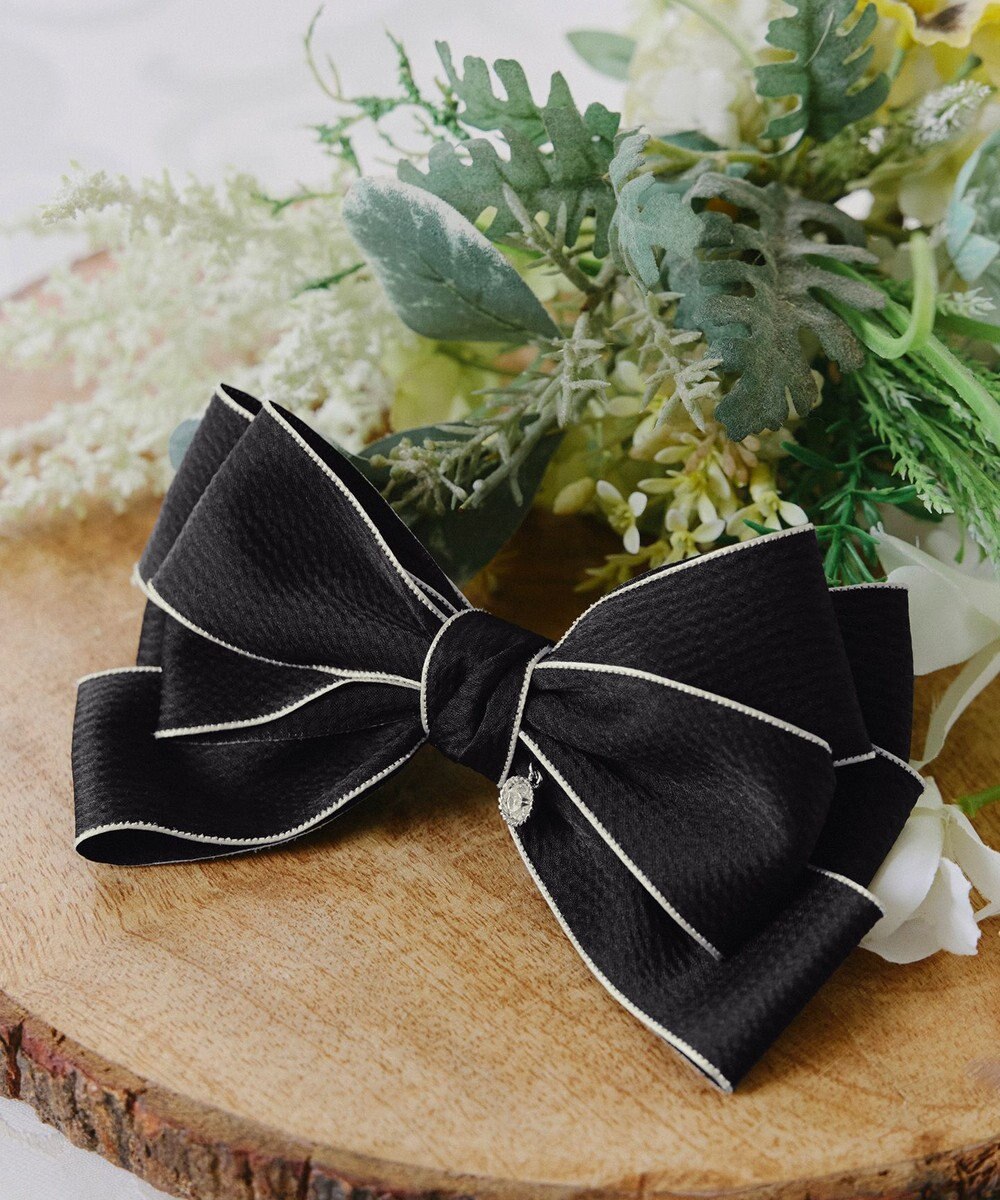 Tiaclasse 配色リボンバレッタ 