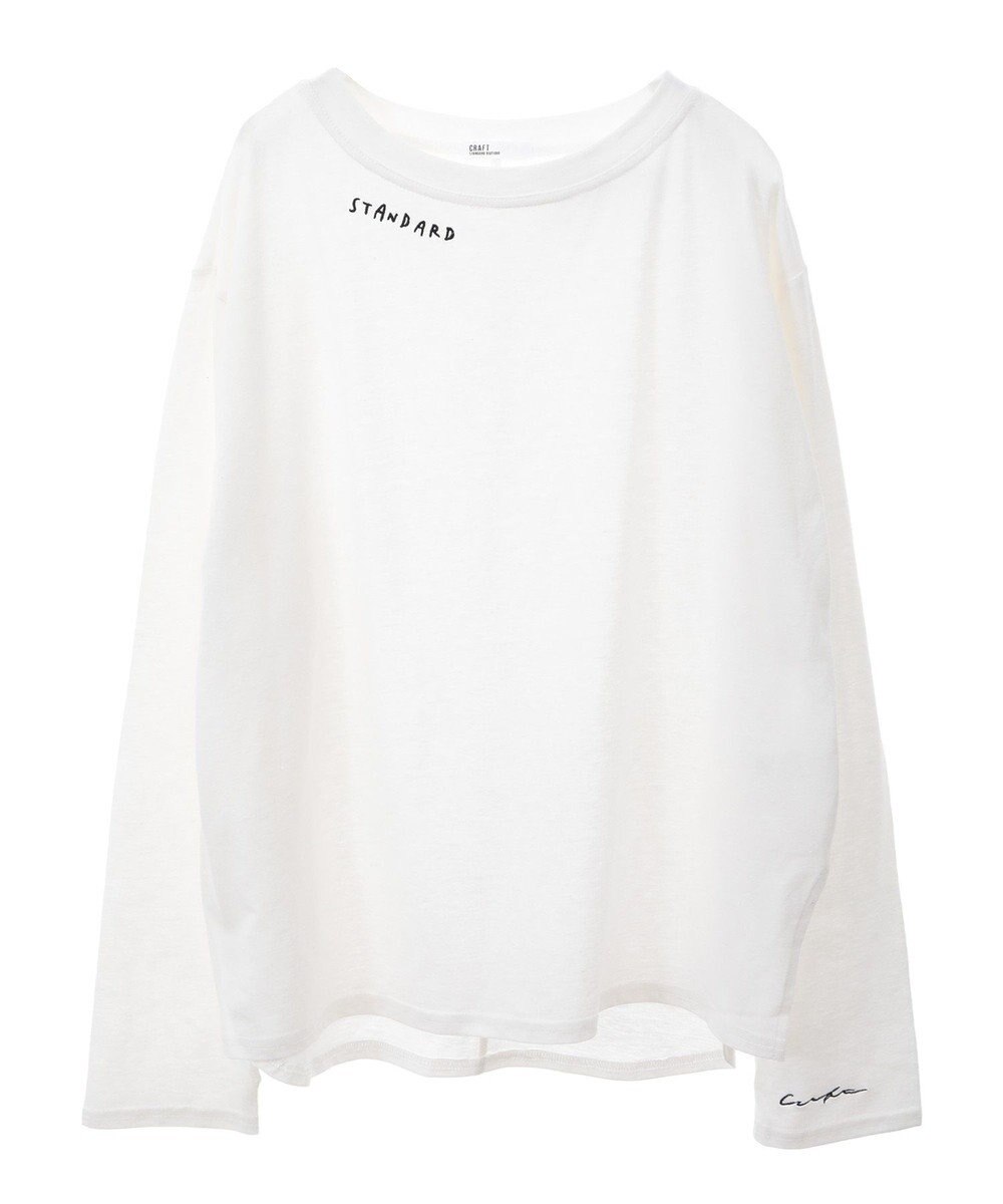 CRAFT STANDARD BOUTIQUE ラメ天竺刺繍ロンTEE 