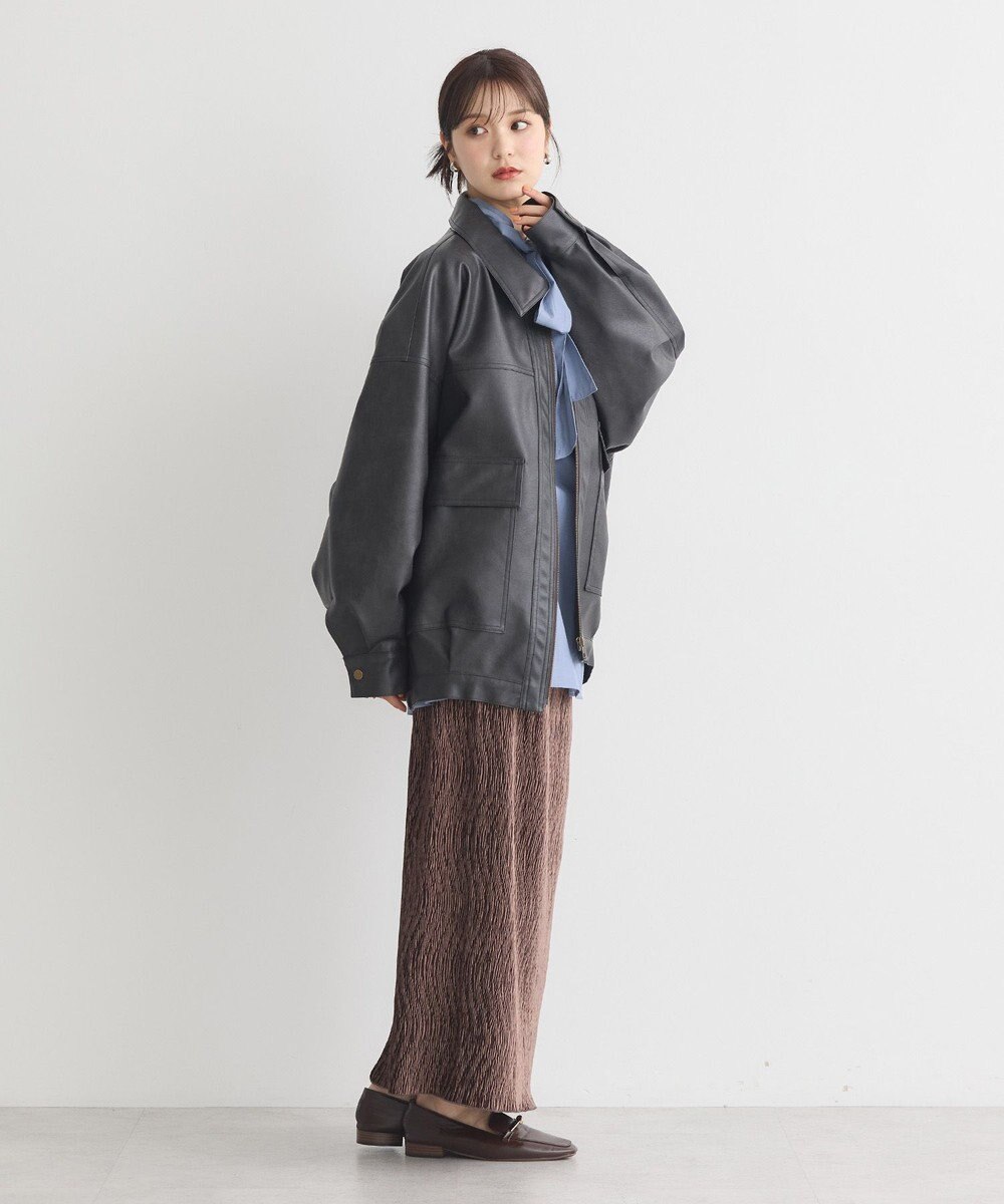 earth music&ecology シャイニーベロアスカート 