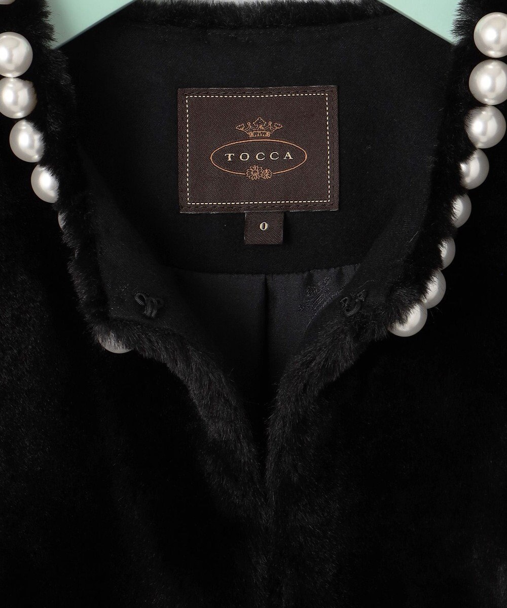 TOCCA CUSHY ノーカラーフェイクファーコート 