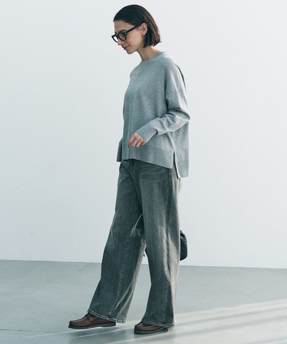 UNFILO 【UNFILO DENIM/新色追加】撥水ストレッチ ルーズワイドデニム 