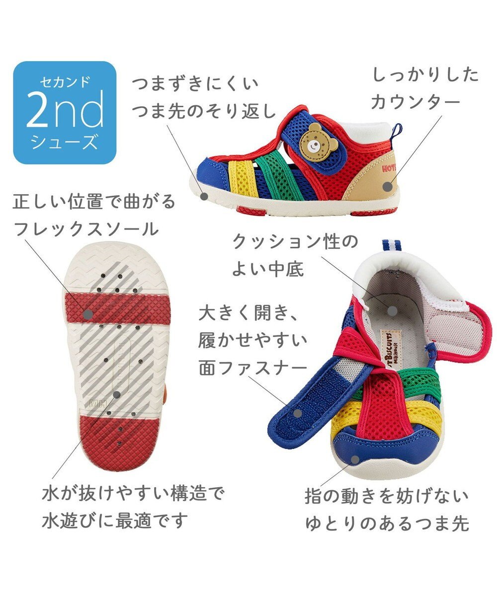 MIKI HOUSE HOT BISCUITS 【13-16cm】 ダブルラッセル ウォーターベビーサンダル 