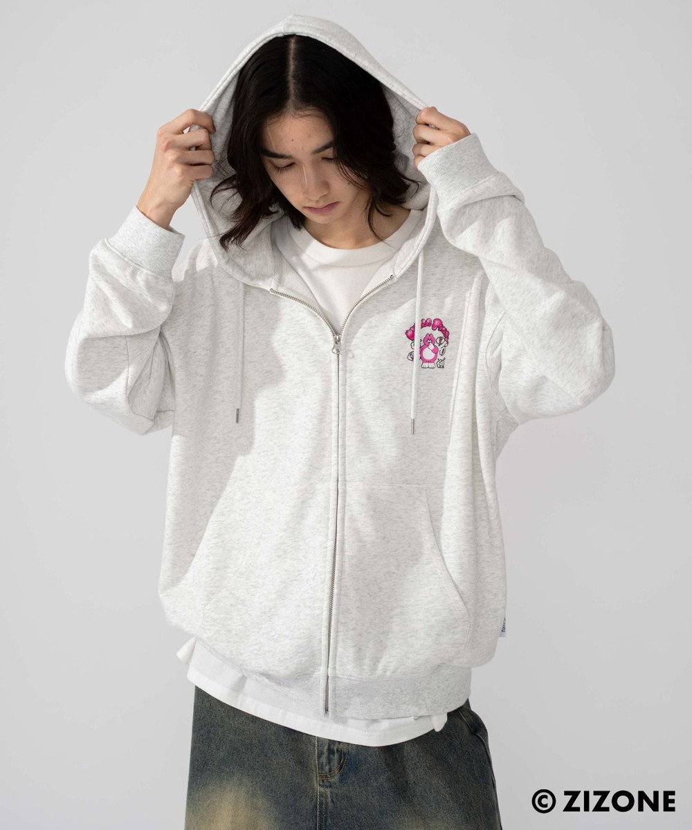 WEGO 【ユニセックス着用ITEM】別注ZIZONEグラフィックZIPパーカー 