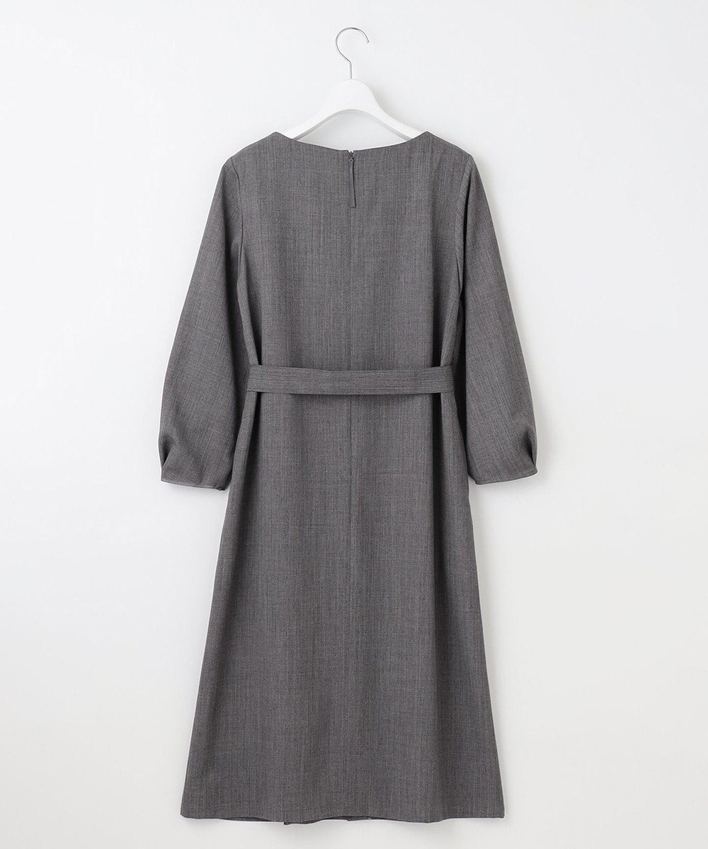 自由区 S 【洗える】ウールミックスストレッチツイル ワンピース 