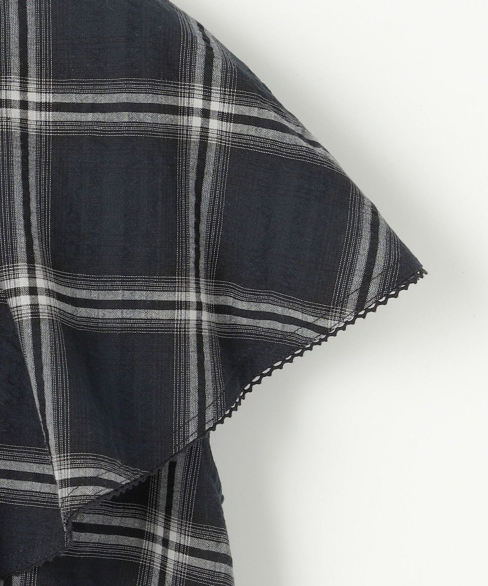 ANY SIS 【洗える】サッカーチェック ブラウス 