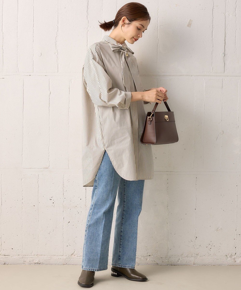 組曲 コンパクトシャーティングオーバー シャツ 