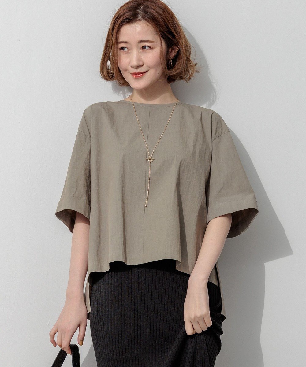 23区 【先行予約/SLOW/一部店舗限定】コットンナイロンタイプライター T ブラウス 