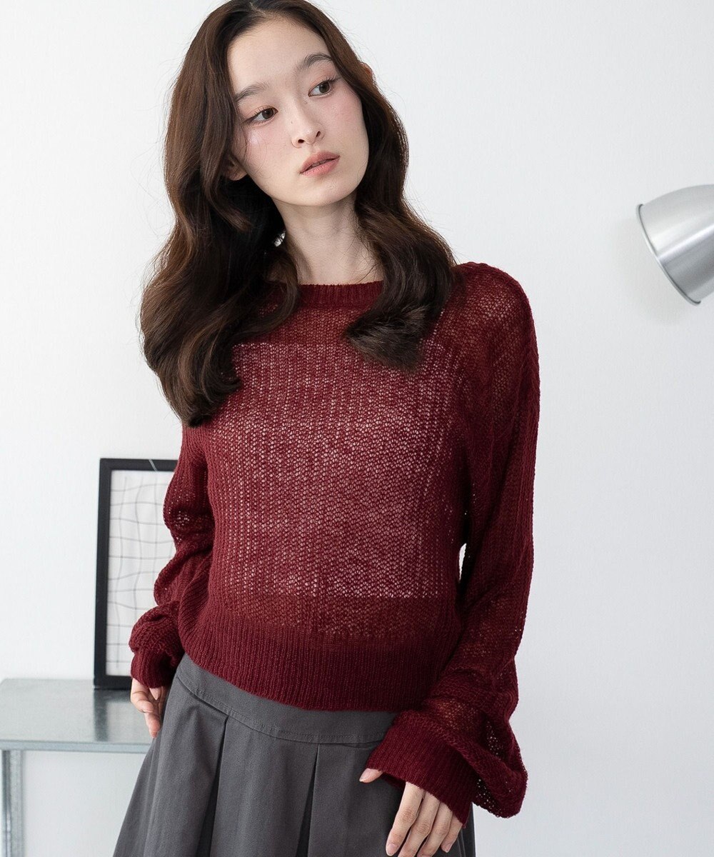 WEGO 【25年秋冬新作】モヘアタッチ2WAYリボンカーデ 