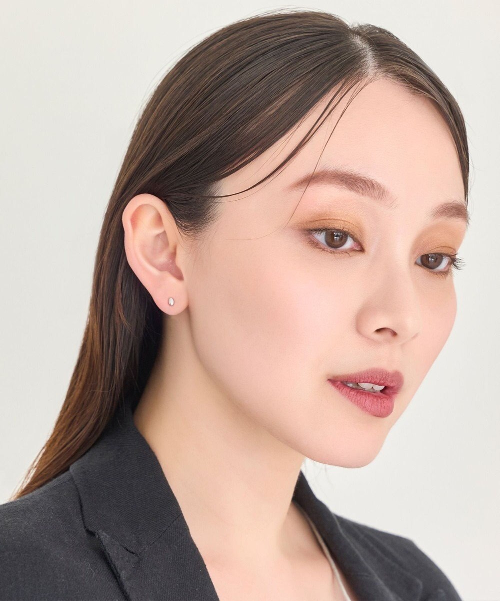 Phoebe 【金属アレルギー対応】メタルビーンズピアス(片耳)　シルバー/サージカルステンレス 