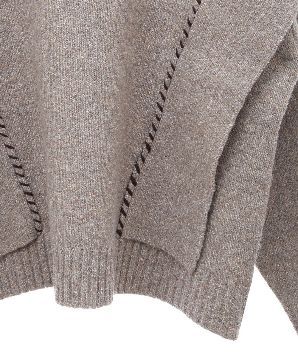 CRAFT STANDARD BOUTIQUE 洗える/ハンドステッチデザインニットプルオーバー 