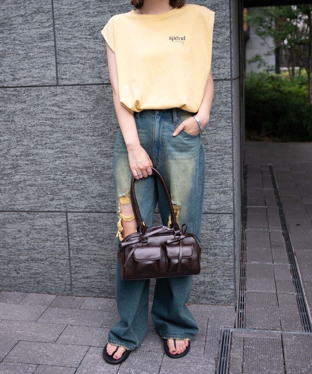 WEGO ヴィンテージウォッシュタックノースリーブT 