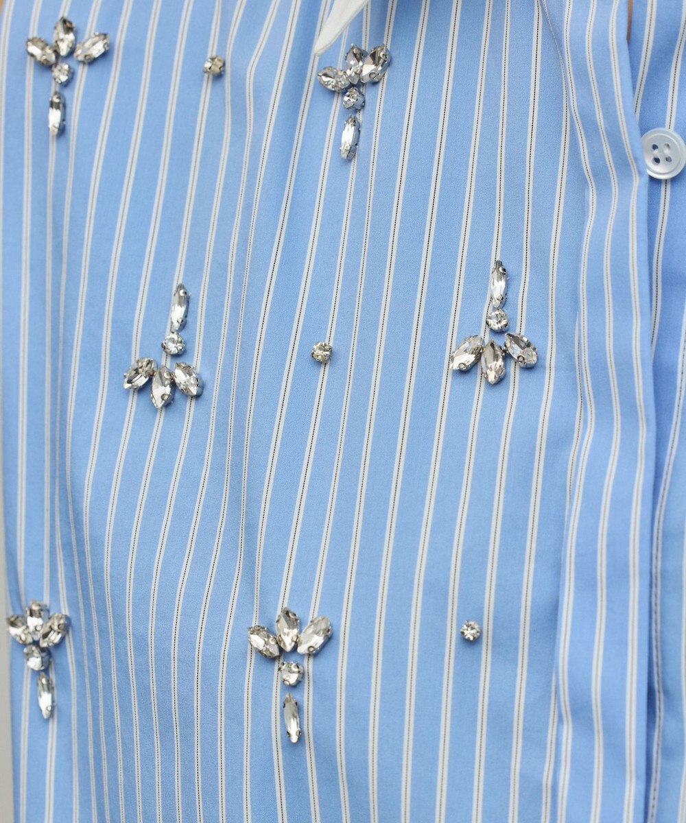 GRACE CONTINENTAL ビジューノースリーブシャツ 