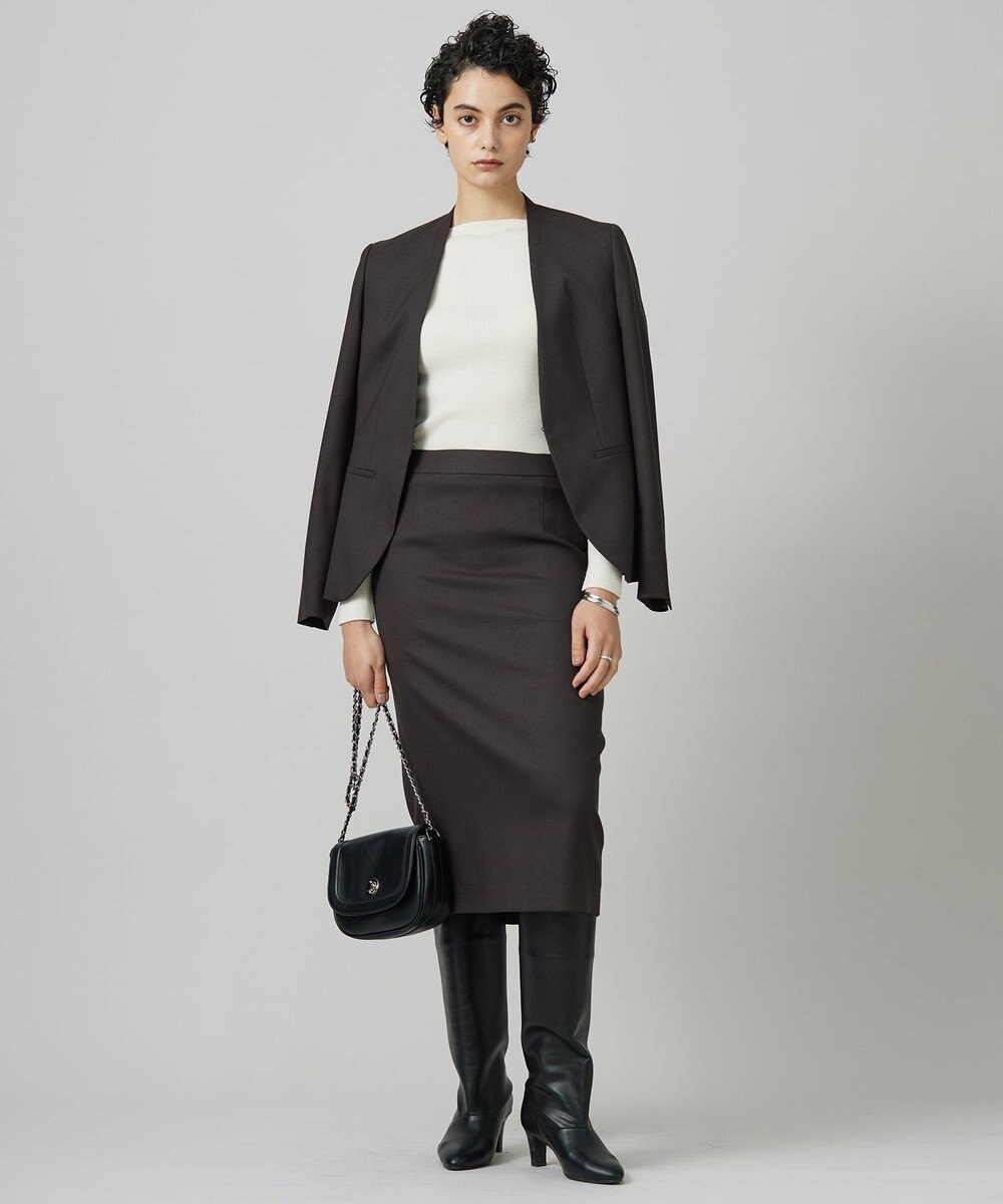 ICB L 【洗える】プロヴィスウールツイル  タイトスカート 