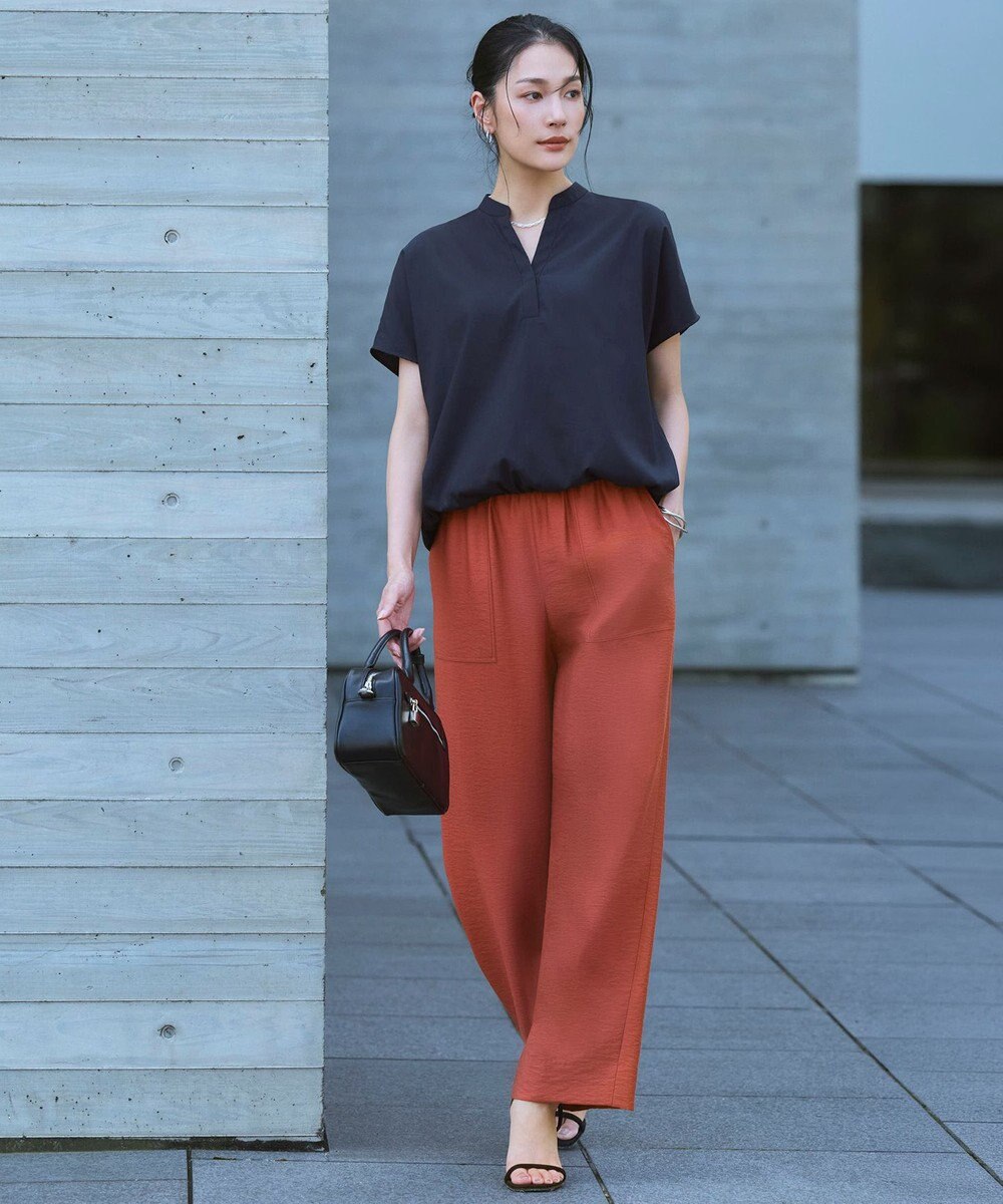 ICB L ワッシャーツイル ワイドストレートパンツ 