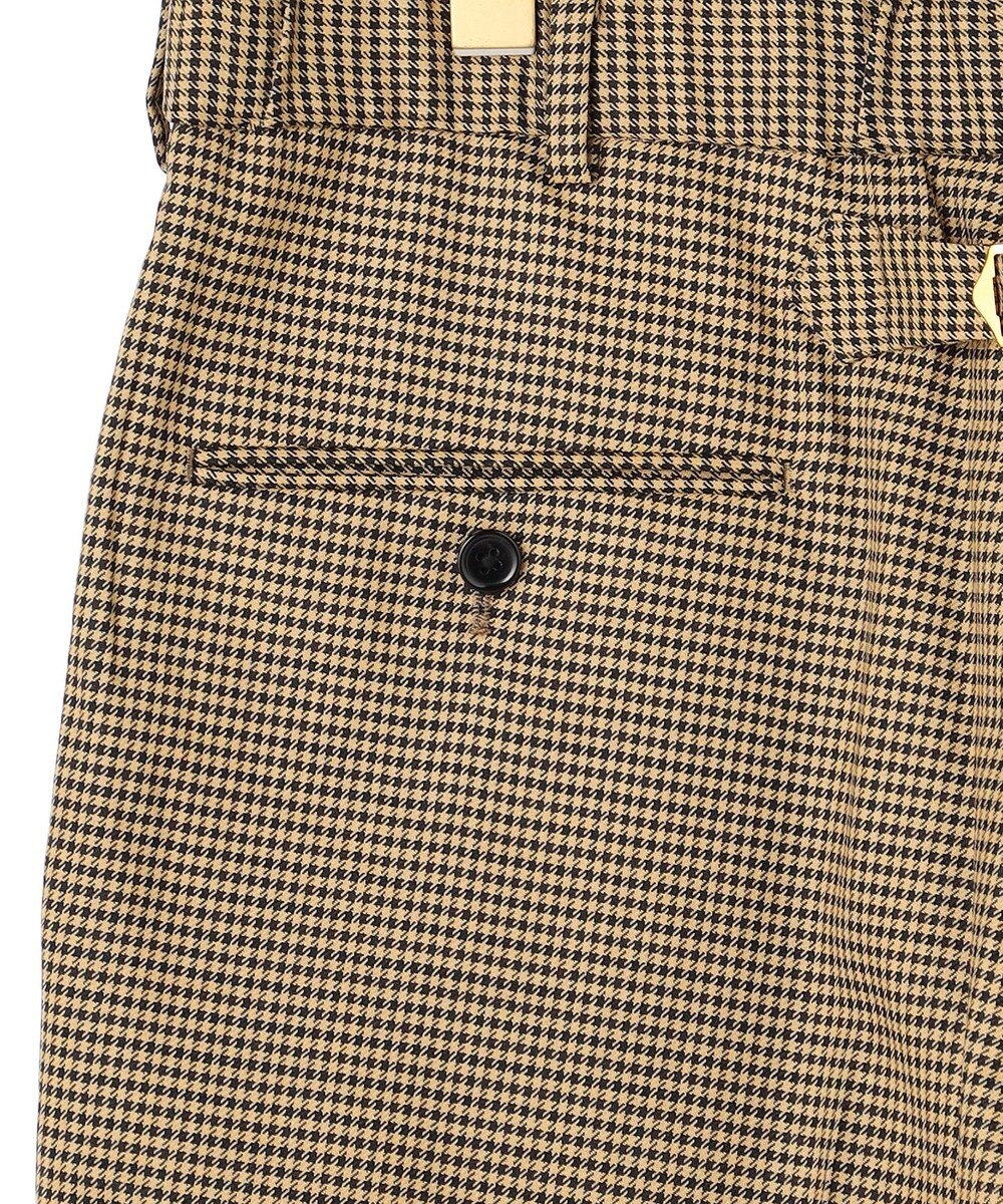 J.PRESS MEN 【J.PRESS ORIGINALS】Wool Polyester Gun Club Check Spindle New Piped Stem Slacks 