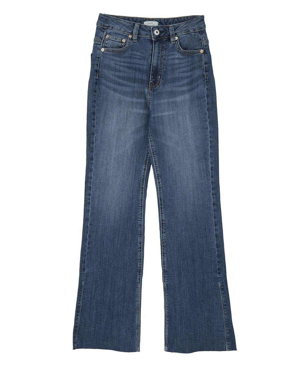earth music&ecology 【セルフカット可】ストレッチフレアデニムパンツ 