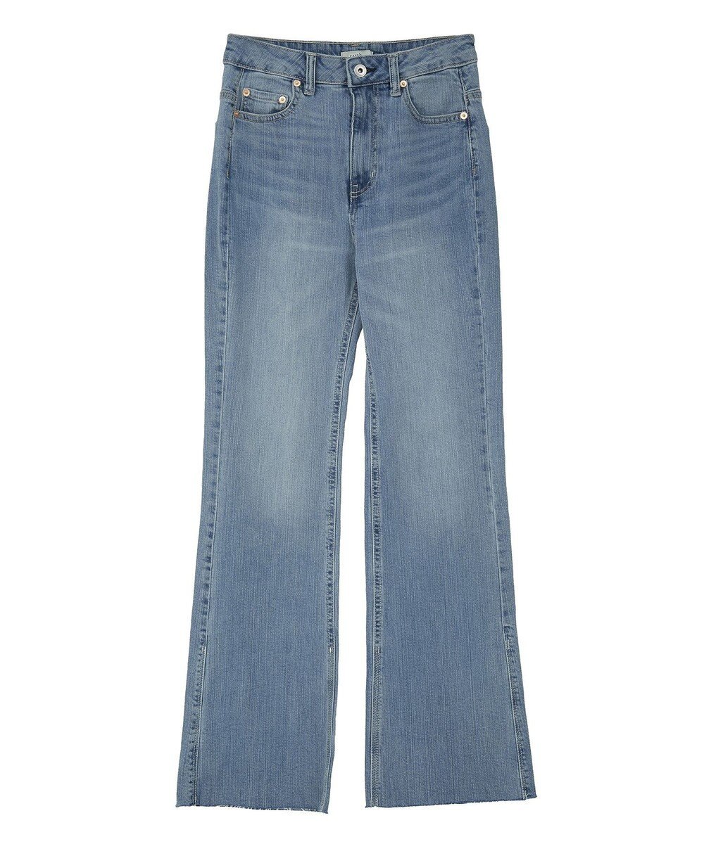 earth music&ecology 【セルフカット可】ストレッチフレアデニムパンツ 