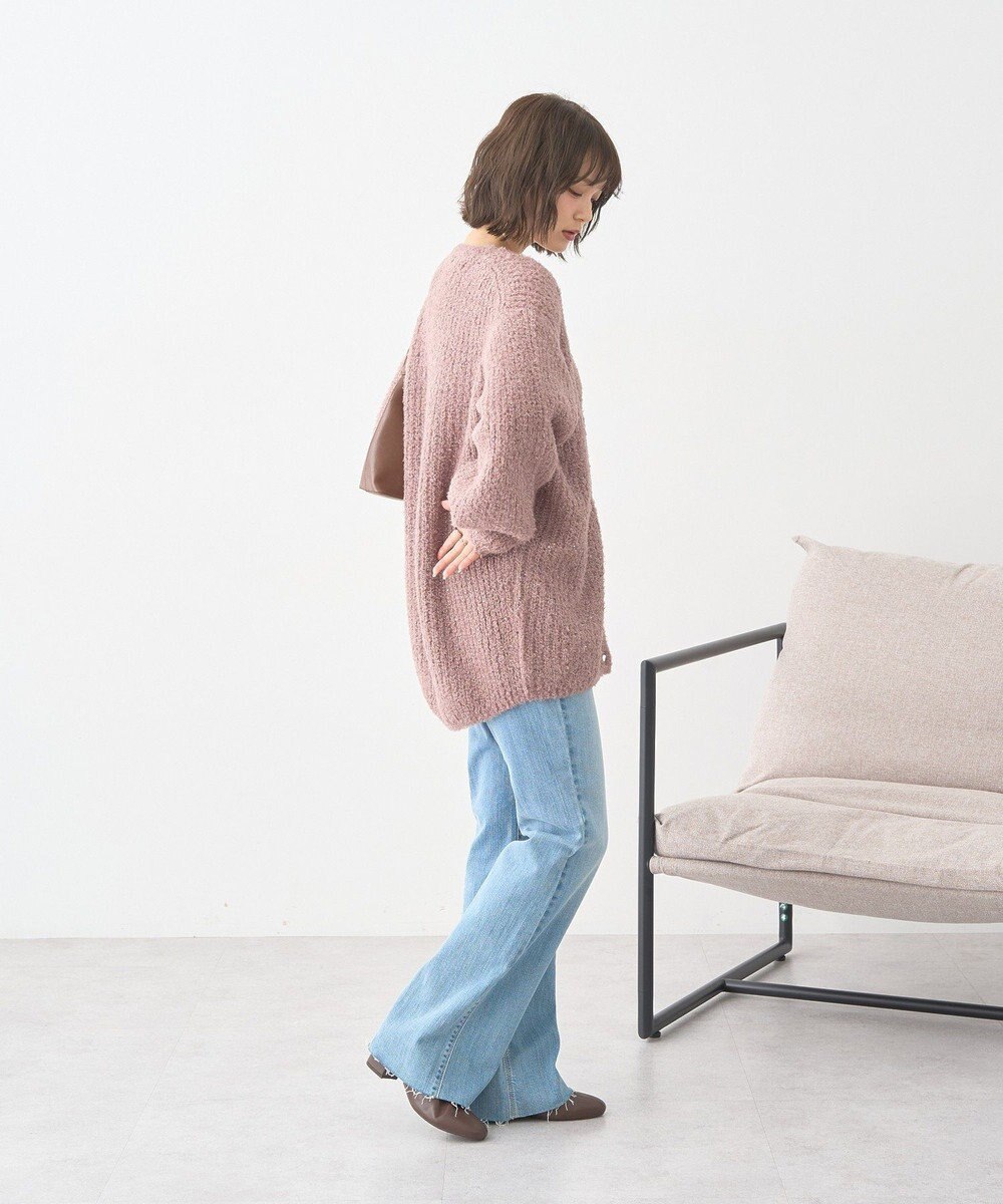 earth music&ecology 【セルフカット可】ストレッチフレアデニムパンツ 