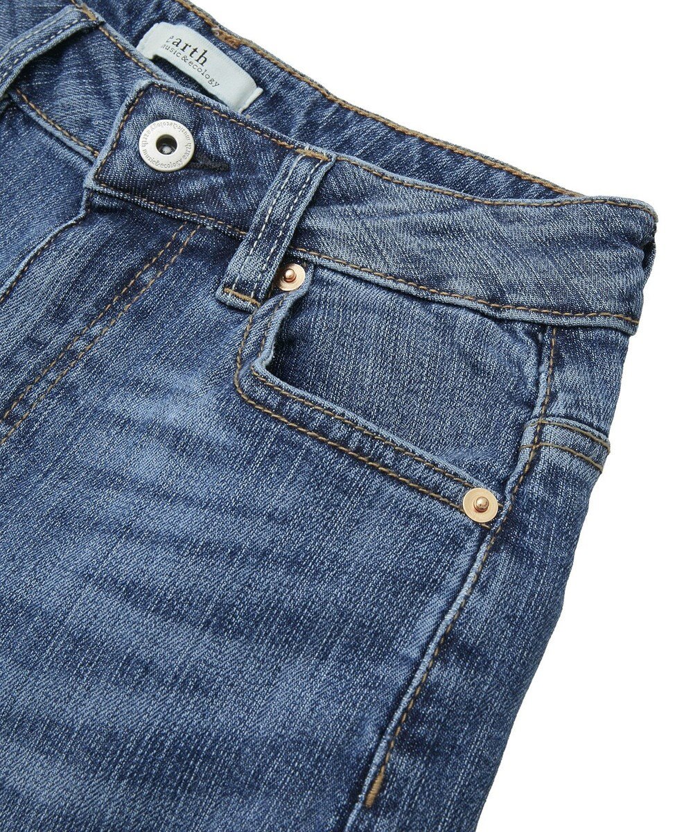 earth music&ecology 【セルフカット可】ストレッチフレアデニムパンツ 