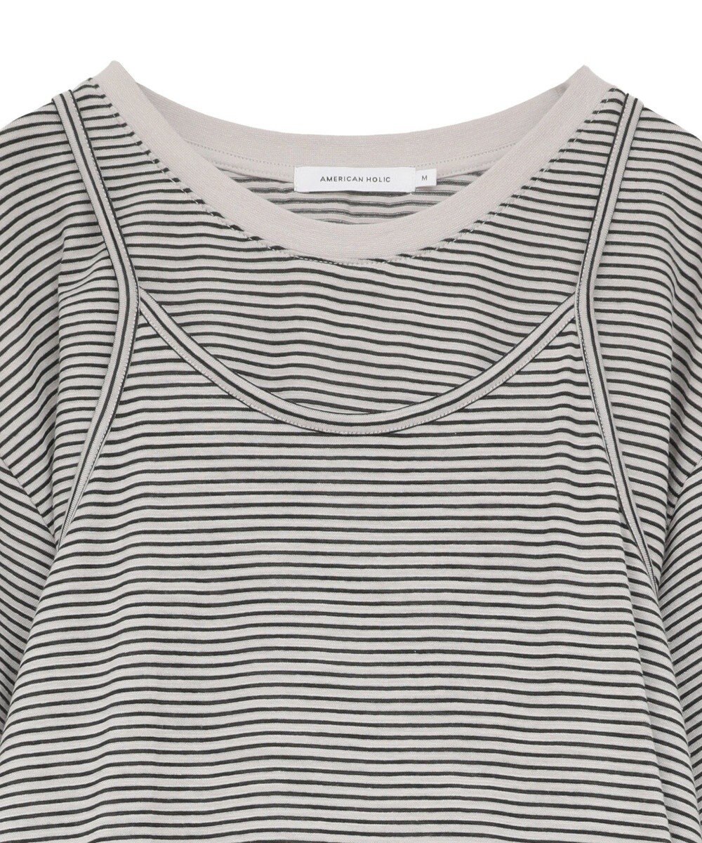 AMERICAN HOLIC 【2点セット】レイヤードボーダーＴワンピース 