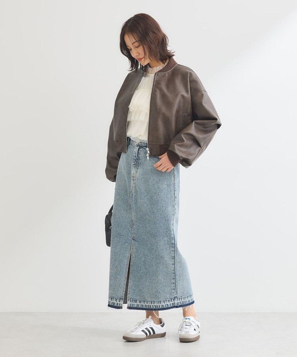 Green Parks ・ＥＬＥＮＣＡＲＥ　ＤＵＥ　合皮ＭＡ－１ブルゾン 