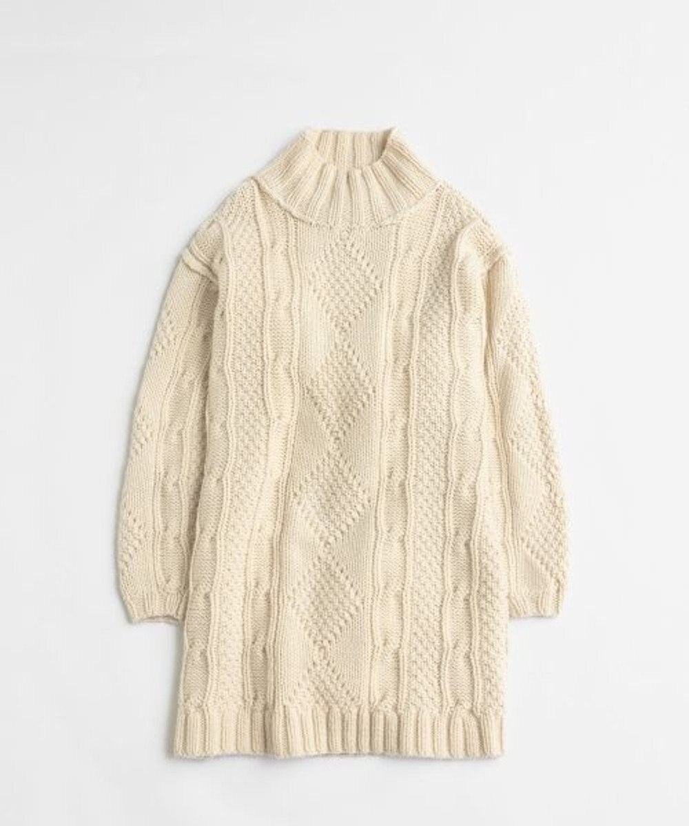 LENO ARAN ONEPIECE　アラン柄ニットワンピース 