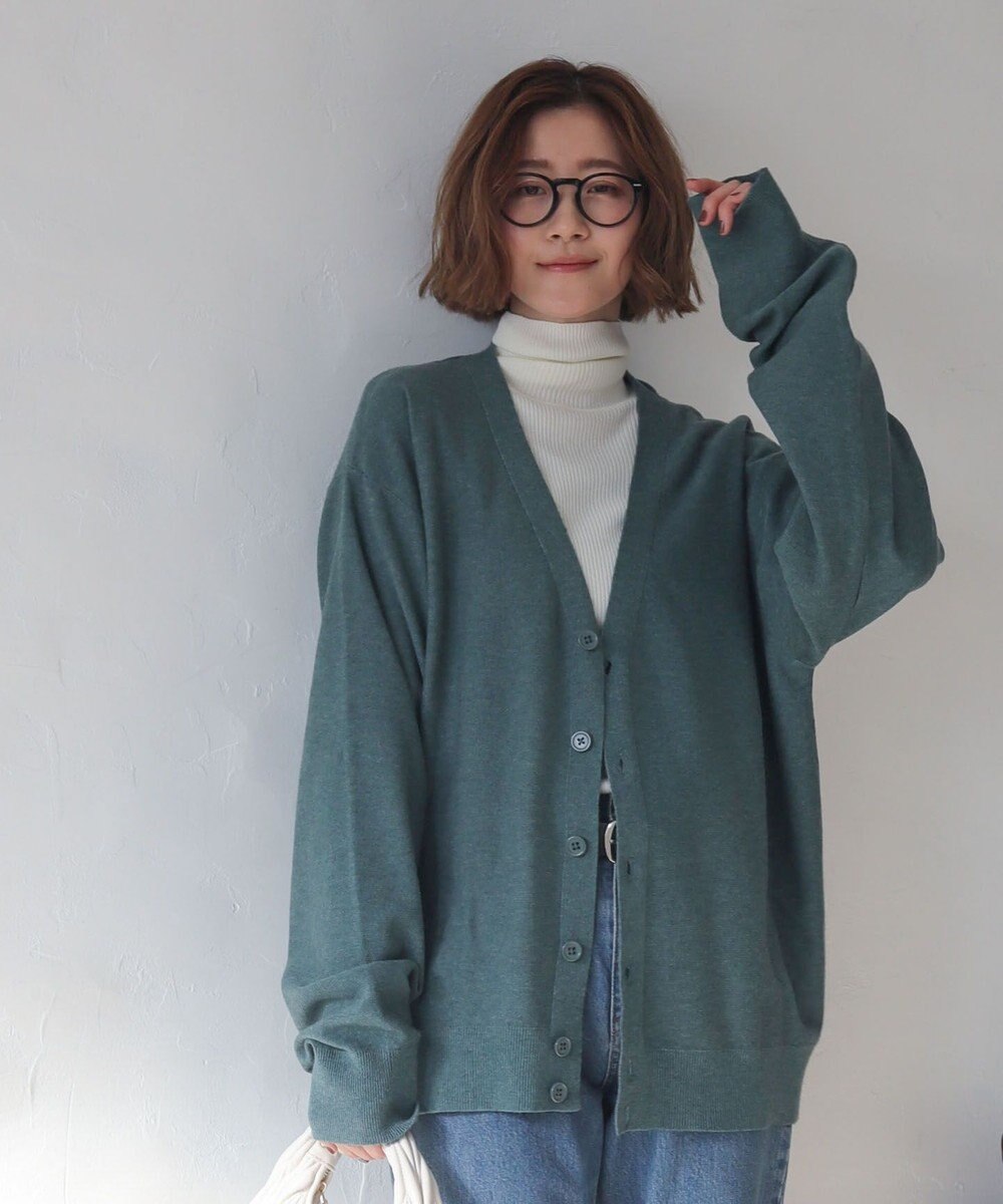 WEGO 【WEB限定/2025年秋冬新作//洗濯可/MLサイズ展開/ユニセックス着用ITEM】ドロップショルダーカーディガン 