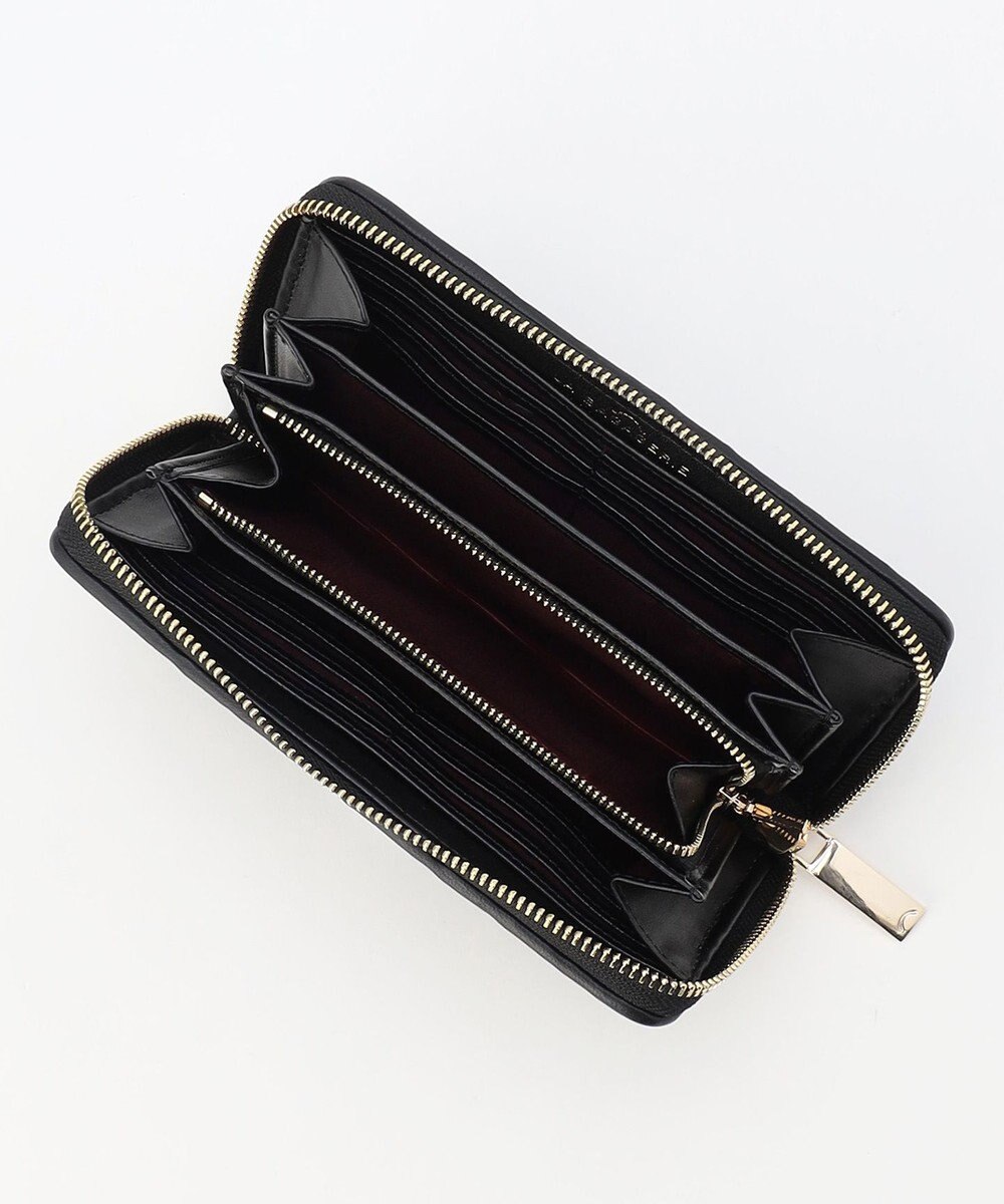 LA BAGAGERIE シープレザープリーツ加工ラウンドウォレット 