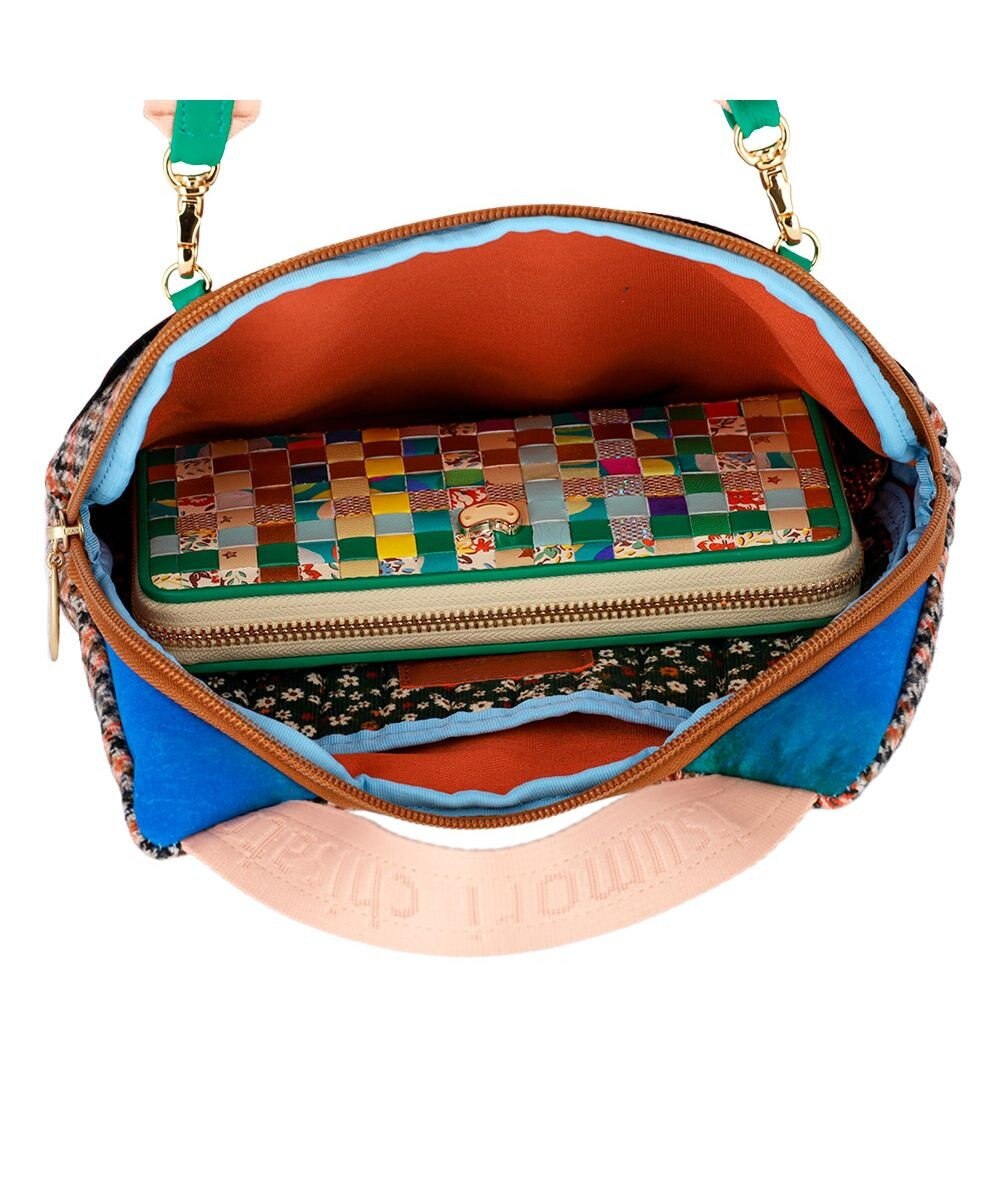 tsumori chisato CARRY マルチチェック 2way ショルダーバッグ ハンドバッグ 