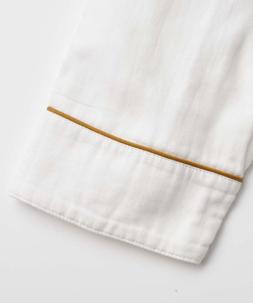 京和晒綿紗 【紗栄子さん愛用パジャマの色違い/UNISEX】ガーゼパジャマ 2重合わせ 白 