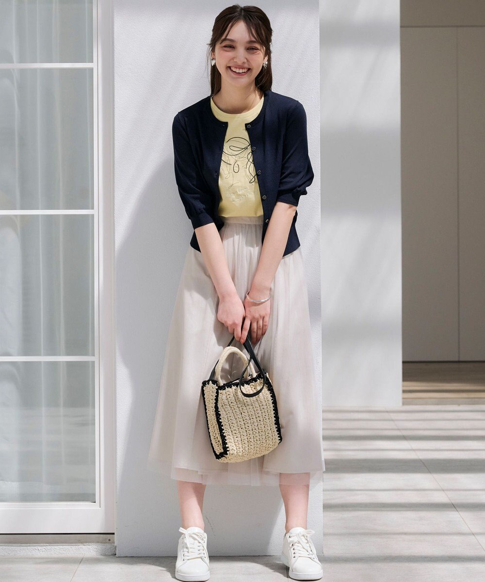 ANY SIS 【接触冷感 / UVケア】ハーフスリーブ カーディガン 