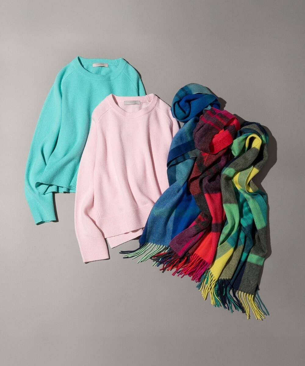 23区 カシミヤ チェック マフラー 