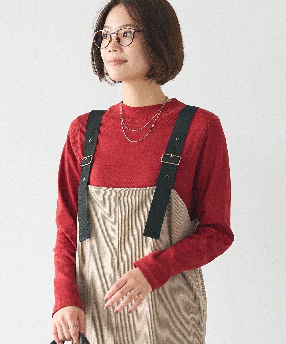 CRAFT STANDARD BOUTIQUE スパンフライスハイネックTEE Dark Red