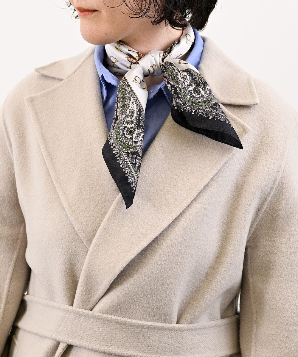 Marca 【伝統横濱スカーフ】ホルン  小判 シルクツイル スカーフ 