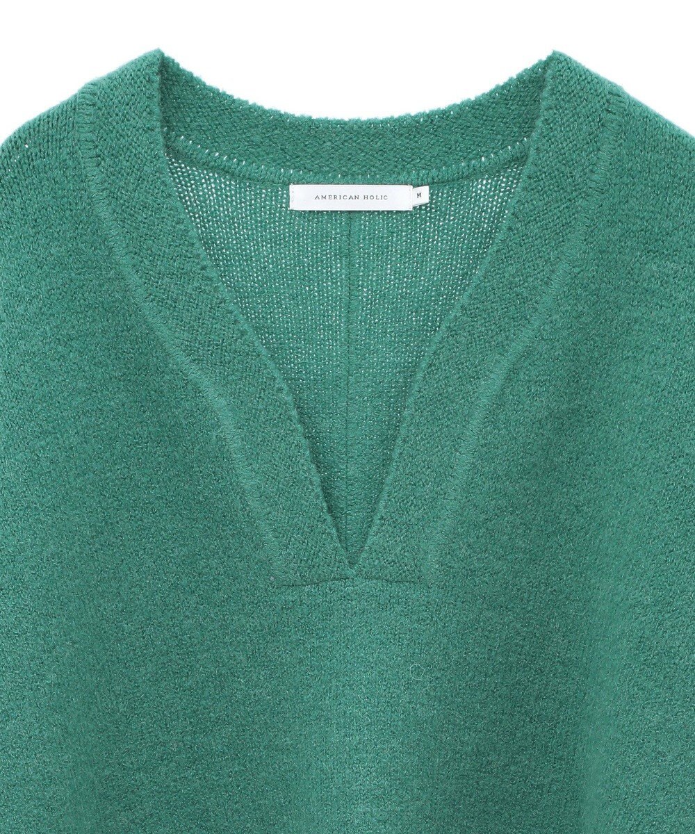 AMERICAN HOLIC カーブネックニットプルオーバー 