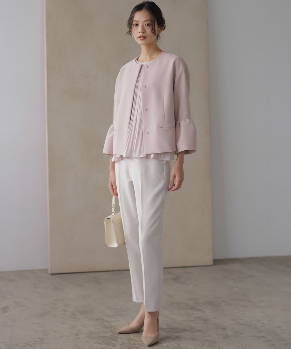 組曲 S 【KUMIKYOKU NAVY】コンフォータブルドレープ フレアスリーブジャケット 