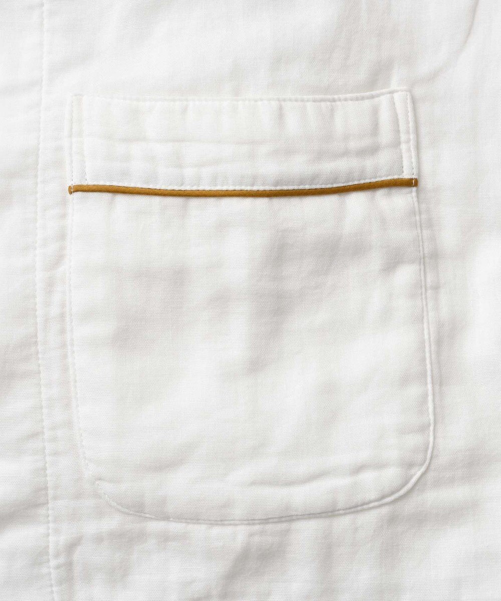 京和晒綿紗 【紗栄子さん愛用パジャマの色違い/UNISEX】ガーゼパジャマ 2重合わせ 白 