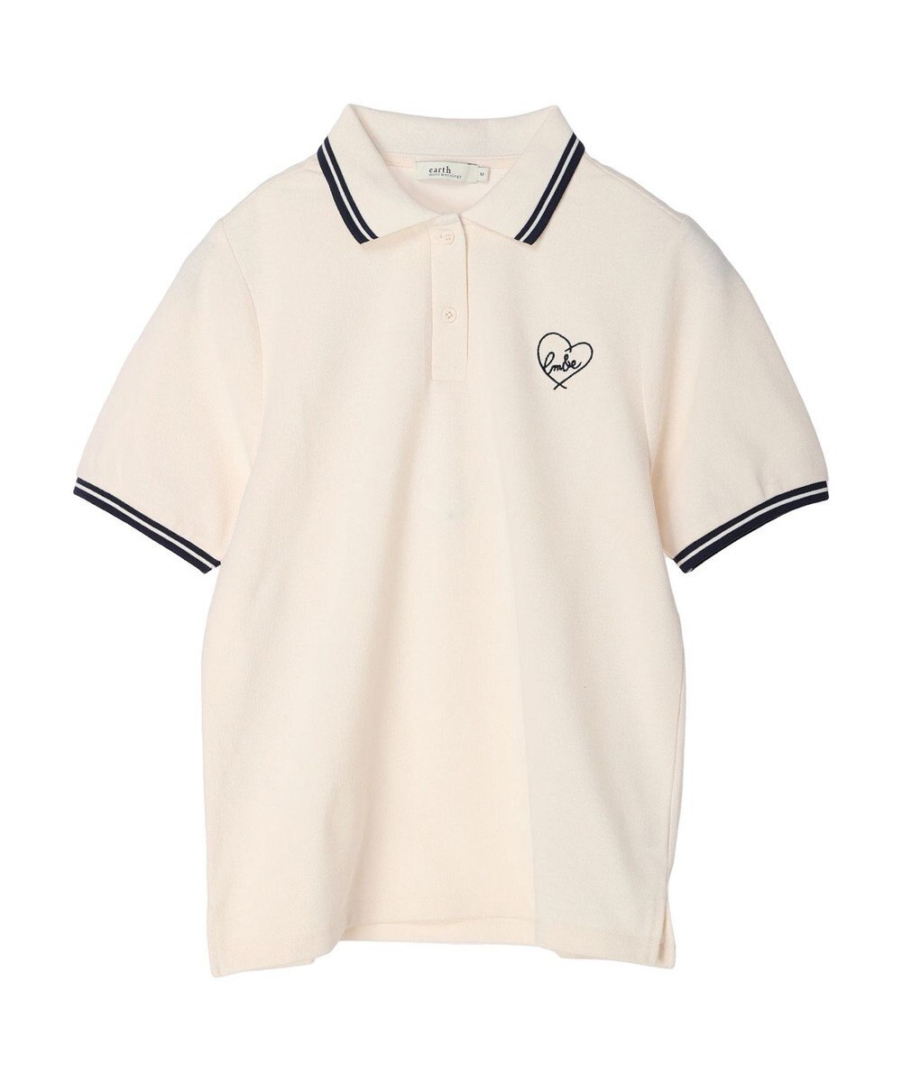 earth music&ecology ハートロゴ刺繍ポロ 