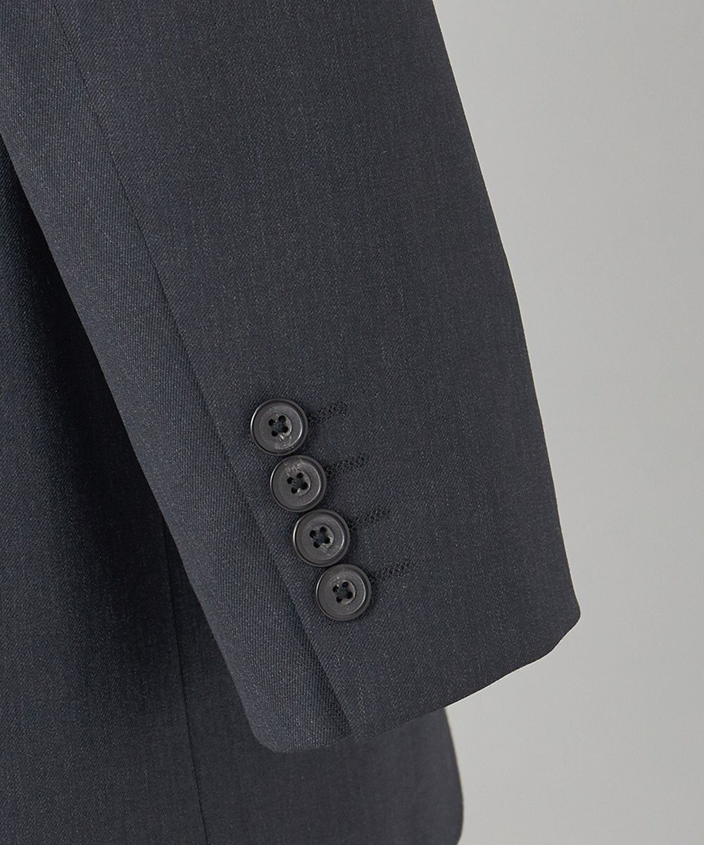 GOTAIRIKU オールシーズン対応【御幸毛織】WOOL×SOLOTEX ストレッチスーツ（グレー無地） 