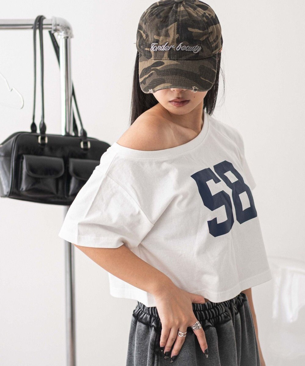 WEGO 2WAYオフショルショートT 